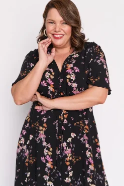 Lorraine Designs Fit & Flare Dresses | Midi Dresses*Michelle Sunset Shadow Dress