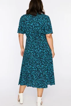Lorraine Designs Midi Dresses | Fit & Flare Dresses*Michelle Teal Dash Dress