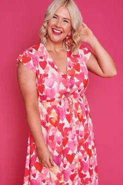 Lorraine Designs Casual Dresses | Fit & Flare Dresses*Mystic Painterly Hearts Dress
