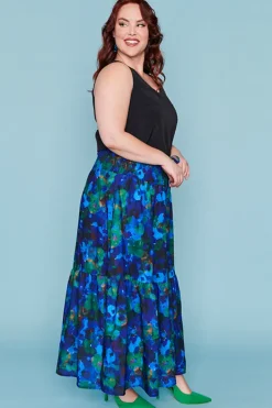Lorraine Designs Skirts*Nice Midnight Garden Skirt