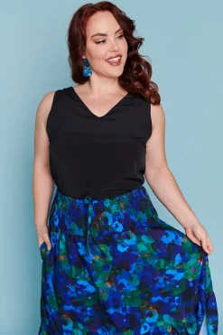 Lorraine Designs Skirts*Nice Midnight Garden Skirt