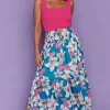 Lorraine Designs Skirts*Nice Teal Lillies Skirt