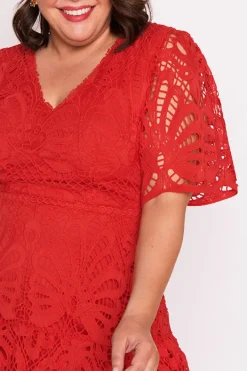 Lorraine Designs Cocktail Dresses | Bridesmaid Dresses*Nicolla Red Lace Dress