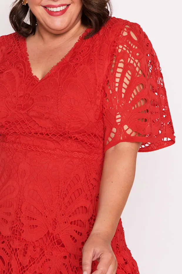 Lorraine Designs Cocktail Dresses | Bridesmaid Dresses*Nicolla Red Lace Dress