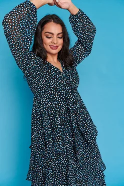Lorraine Designs Fit & Flare Dresses | Cocktail Dresses*Nimes Petrol Spot Dress