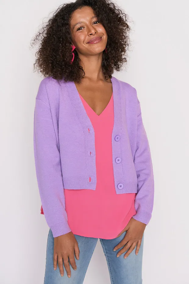 Lorraine Designs Knits & Cardigans*Norma Lilac Cardi