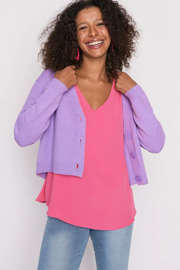 Lorraine Designs Knits & Cardigans*Norma Lilac Cardi