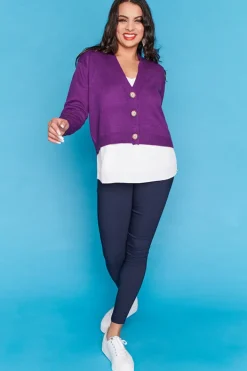 Lorraine Designs Knits & Cardigans*Norma Purple Cardi