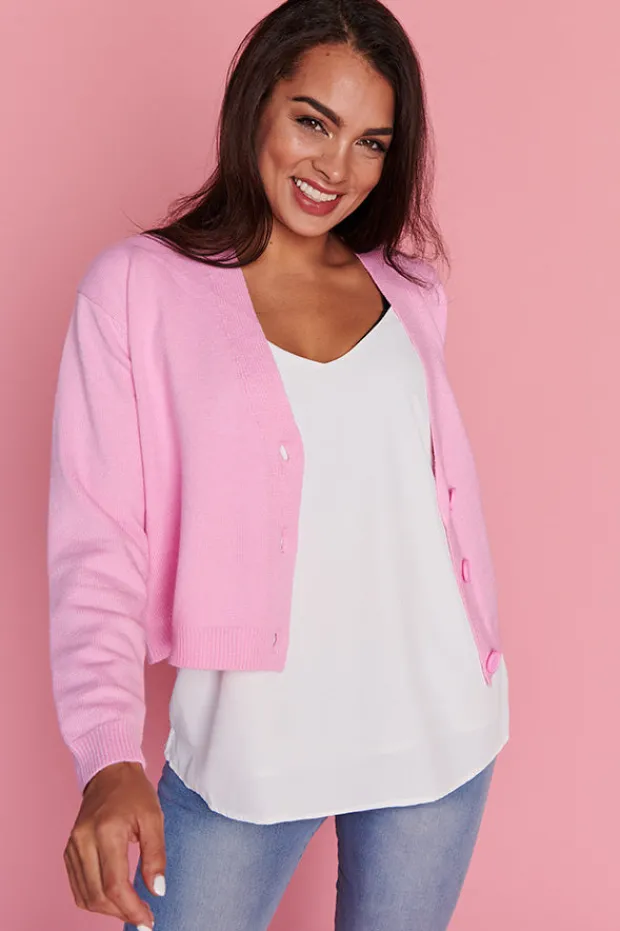 Lorraine Designs Knits & Cardigans*Norma Sweet Pink Cardi