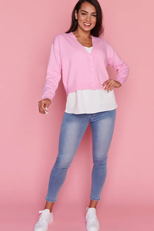 Lorraine Designs Knits & Cardigans*Norma Sweet Pink Cardi