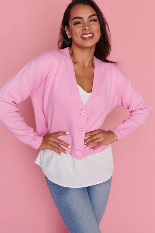 Lorraine Designs Knits & Cardigans*Norma Sweet Pink Cardi