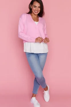 Lorraine Designs Knits & Cardigans*Norma Sweet Pink Cardi