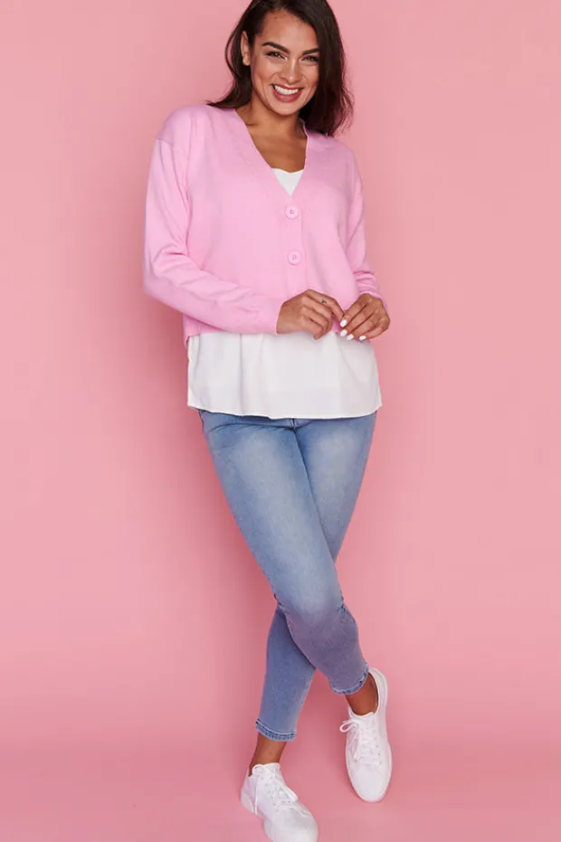 Lorraine Designs Knits & Cardigans*Norma Sweet Pink Cardi