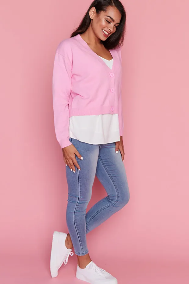 Lorraine Designs Knits & Cardigans*Norma Sweet Pink Cardi
