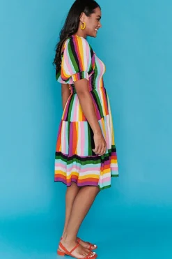 Lorraine Designs Off The Shoulder Dresses | Cocktail Dresses*Nyla New York Stripe Dress