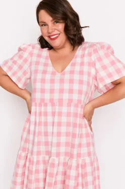 Lorraine Designs Loose Dresses | Casual Dresses*Percy Pink Gingham Dress