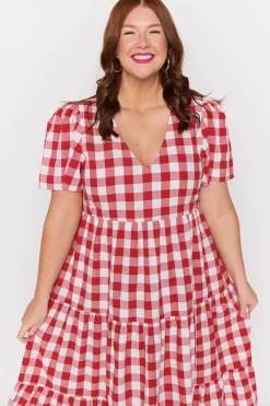Lorraine Designs Loose Dresses | Casual Dresses*Percy Red Gingham Dress