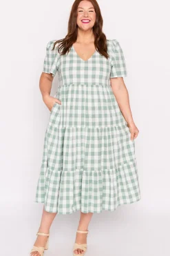 Lorraine Designs Loose Dresses | Casual Dresses*Percy Sage Gingham Dress
