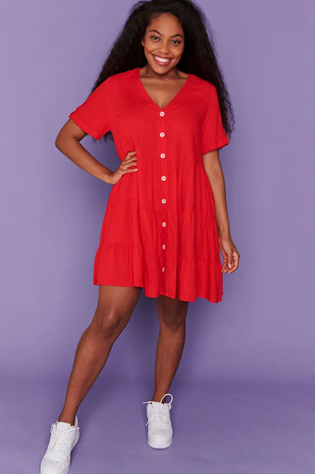 Lorraine Designs Casual Dresses | Shirt Dresses*Poppy Red Dress
