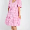 Lorraine Designs Shift Dresses | Loose Dresses*Rachelle Pink Gingham Dress