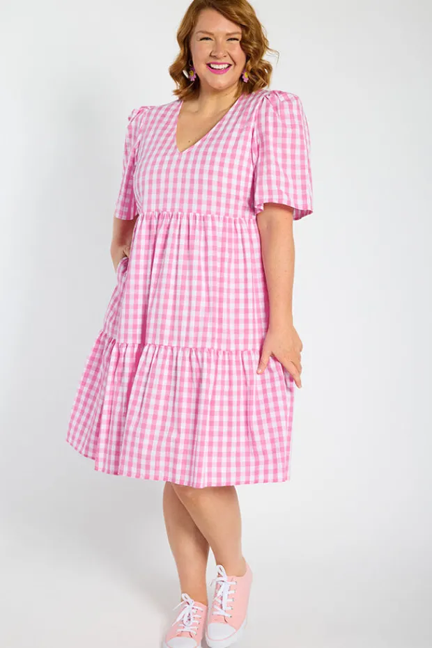 Lorraine Designs Shift Dresses | Loose Dresses*Rachelle Pink Gingham Dress
