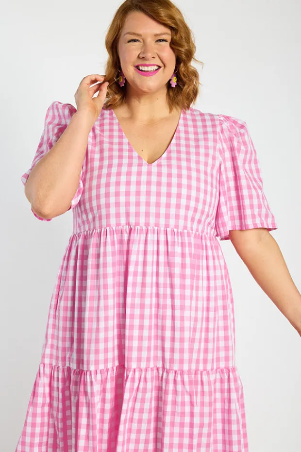 Lorraine Designs Shift Dresses | Loose Dresses*Rachelle Pink Gingham Dress