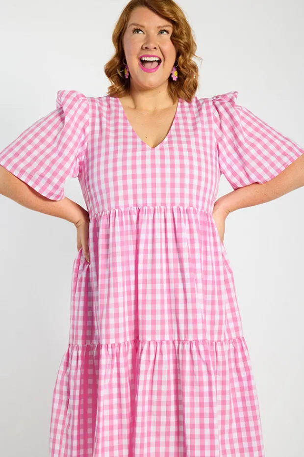 Lorraine Designs Shift Dresses | Loose Dresses*Rachelle Pink Gingham Dress