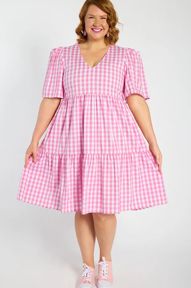 Lorraine Designs Shift Dresses | Loose Dresses*Rachelle Pink Gingham Dress