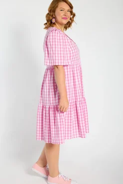 Lorraine Designs Shift Dresses | Loose Dresses*Rachelle Pink Gingham Dress