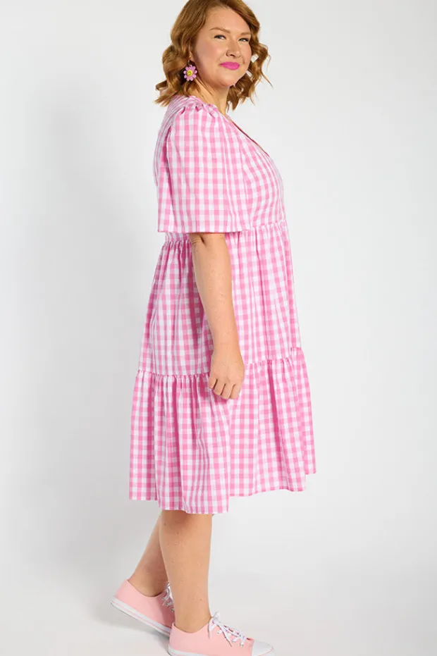 Lorraine Designs Shift Dresses | Loose Dresses*Rachelle Pink Gingham Dress