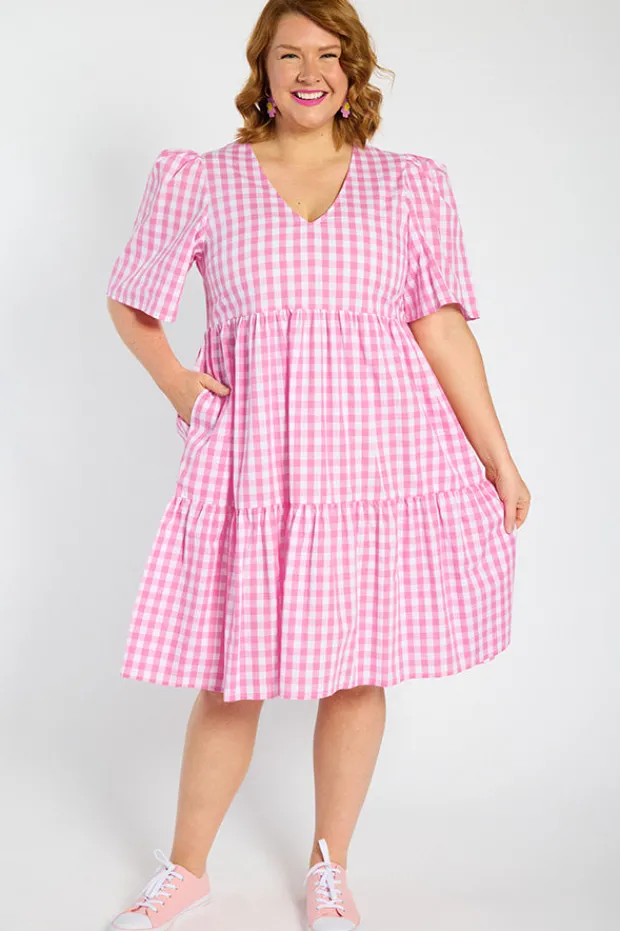 Lorraine Designs Shift Dresses | Loose Dresses*Rachelle Pink Gingham Dress