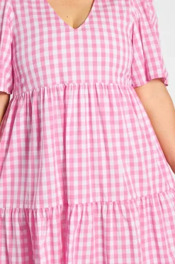 Lorraine Designs Shift Dresses | Loose Dresses*Rachelle Pink Gingham Dress