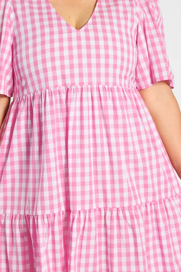 Lorraine Designs Shift Dresses | Loose Dresses*Rachelle Pink Gingham Dress