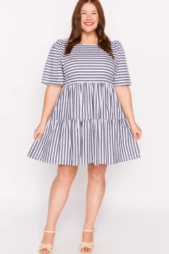 Lorraine Designs Shift Dresses | Loose Dresses*Ronnie Navy Stripe Dress
