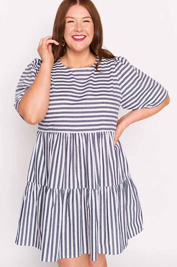 Lorraine Designs Shift Dresses | Loose Dresses*Ronnie Navy Stripe Dress