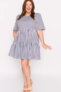 Lorraine Designs Shift Dresses | Loose Dresses*Ronnie Navy Stripe Dress