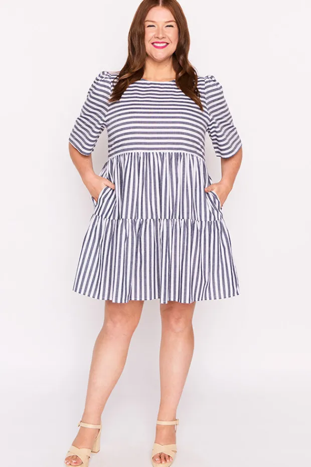 Lorraine Designs Shift Dresses | Loose Dresses*Ronnie Navy Stripe Dress