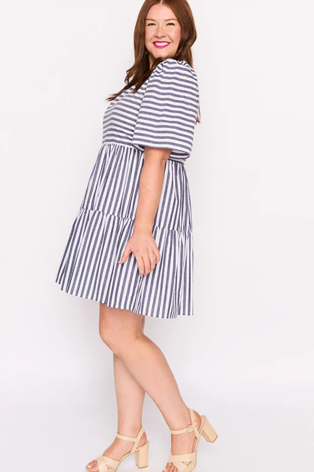 Lorraine Designs Shift Dresses | Loose Dresses*Ronnie Navy Stripe Dress