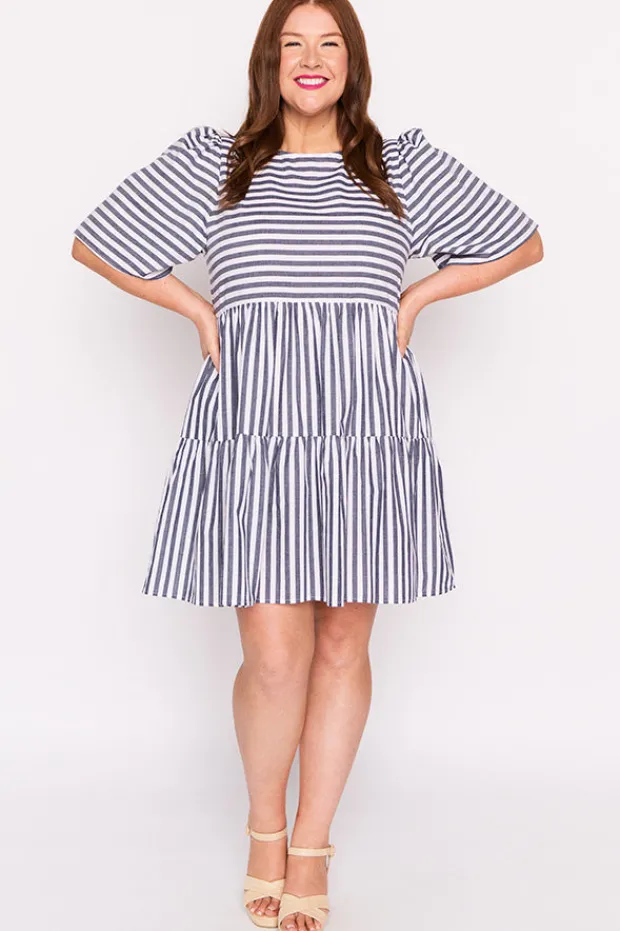 Lorraine Designs Shift Dresses | Loose Dresses*Ronnie Navy Stripe Dress