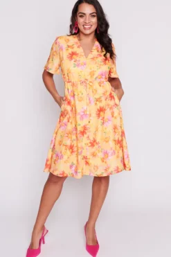 Lorraine Designs Casual Dresses | Fit & Flare Dresses*Sage Sunflower Haze Dress