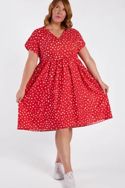 Lorraine Designs Shift Dresses | Loose Dresses*Savannah Red Spot Dress