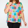 Lorraine Designs Tops | Casual Dresses*Serena Alpha Animal Cards Top