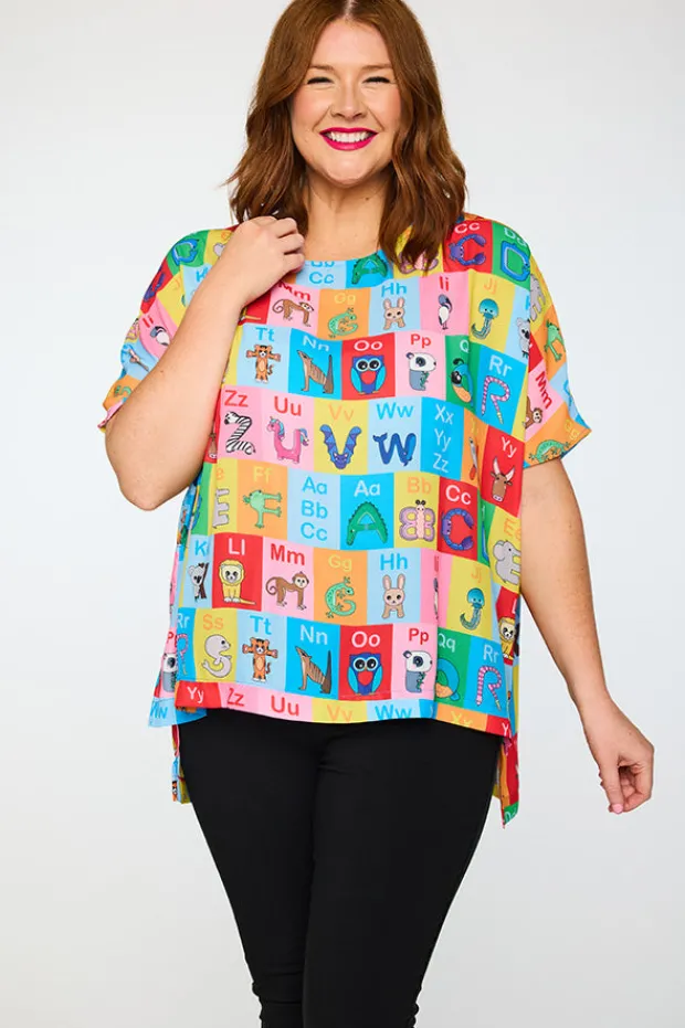 Lorraine Designs Tops | Casual Dresses*Serena Alpha Animal Cards Top
