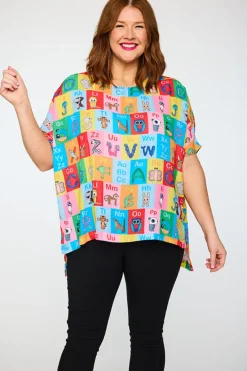 Lorraine Designs Tops | Casual Dresses*Serena Alpha Animal Cards Top