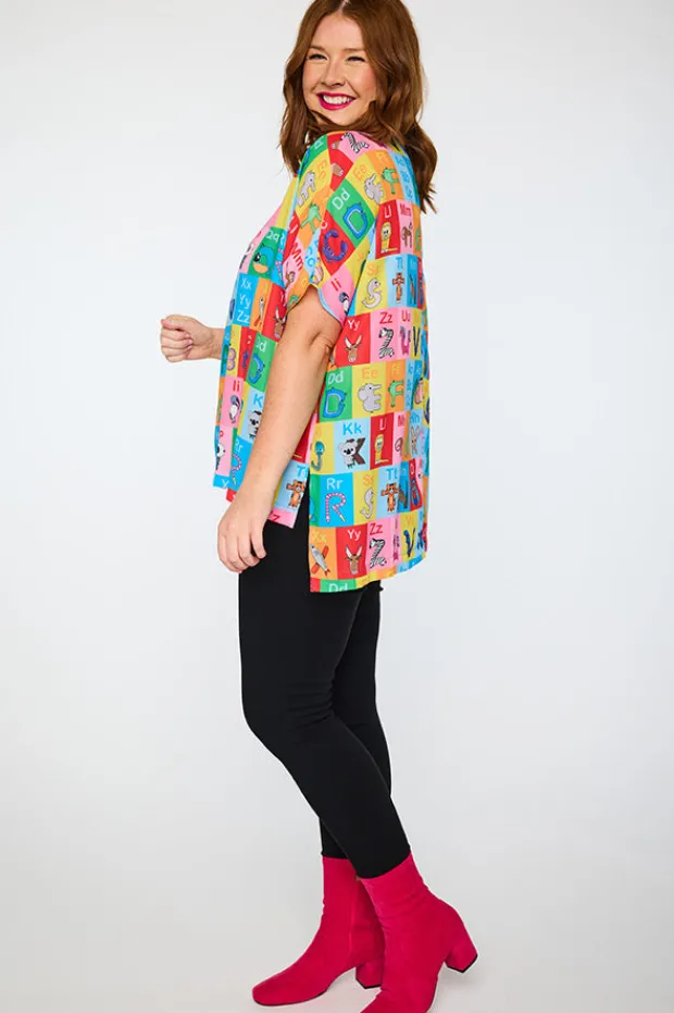 Lorraine Designs Tops | Casual Dresses*Serena Alpha Animal Cards Top