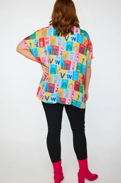 Lorraine Designs Tops | Casual Dresses*Serena Alpha Animal Cards Top