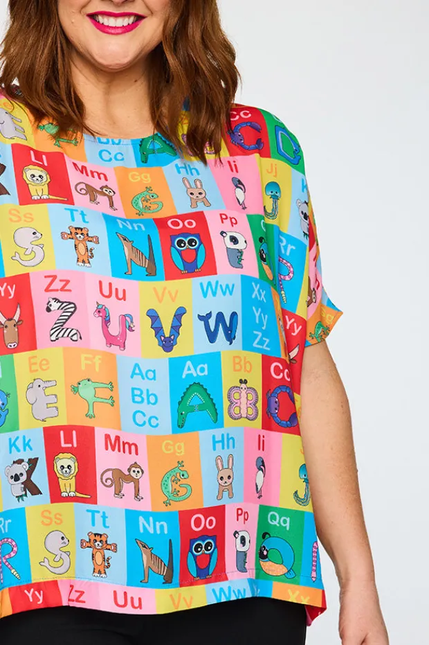 Lorraine Designs Tops | Casual Dresses*Serena Alpha Animal Cards Top