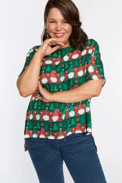 Lorraine Designs Tops*Serena Christmas Gnomes Top