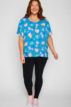 Lorraine Designs Tops*Serena Dino Print Top