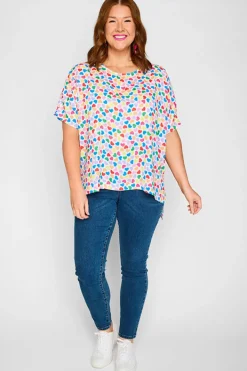 Lorraine Designs Tops*Serena Love Candy White Top